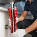 Sink & Faucet Installation Wrench Slim Long-Reach Multiple Adapters