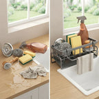 Sink Organizer Perforated Drainage Stainless Steel Towel Bar
