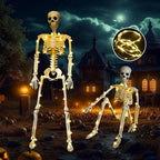 Skeleton Decoration Set Warm LED Light Two-Piece Indoor Outdoor Use