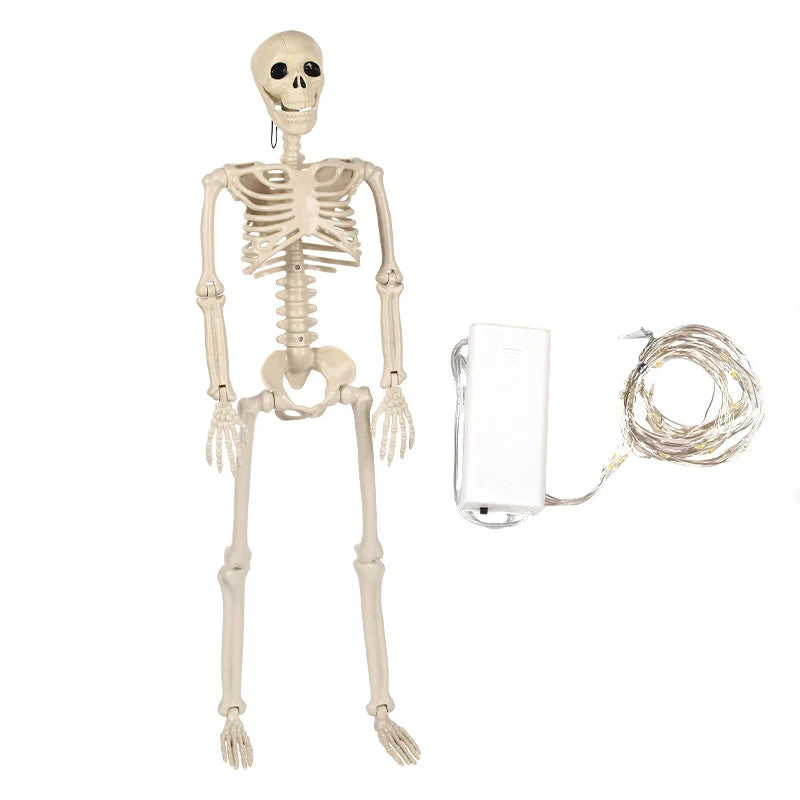 Skeleton Decoration Set Warm LED Light Two-Piece Indoor Outdoor Use