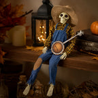 Skeleton Figure Motion-Activated Banjo & LED Lights
