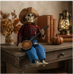 Skeleton Figure Motion-Activated Banjo & LED Lights