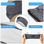 Sleep Headphones Adjustable Flat Speakers Bluetooth & USB Charging