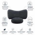 Sleeping Pillow Contoured Neck Support Breathable & Washable Cover
