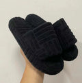 Slide Slippers Terry Cloth Thick Cushioned Sole
