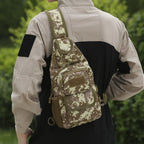 Sling Backpack Multiple Pockets Adjustable Strap Wear-Resistant Fabric