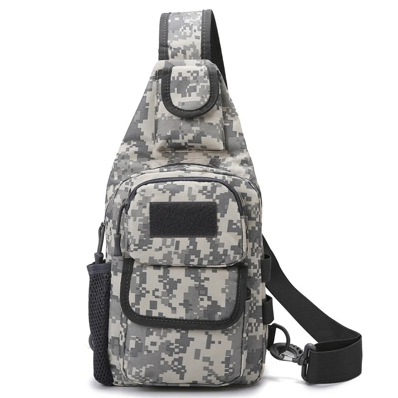 Sling Backpack Multiple Pockets Adjustable Strap Wear-Resistant Fabric