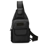 Sling Backpack Multiple Pockets Adjustable Strap Wear-Resistant Fabric