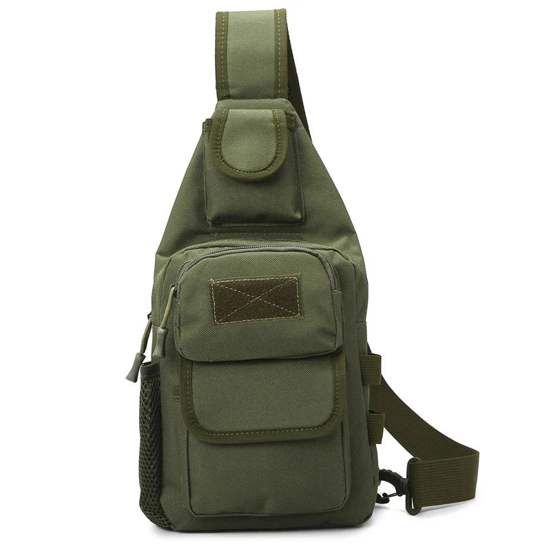 Sling Backpack Multiple Pockets Adjustable Strap Wear-Resistant Fabric