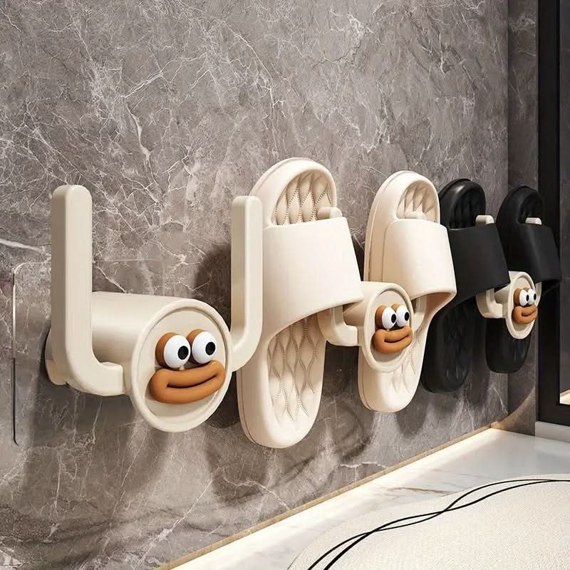 Slipper Holder Wall-Mounted Adhesive Drainage