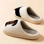 Slippers Cotton Dachshund Design Warmth for Winter