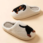 Slippers Cotton Dachshund Design Warmth for Winter