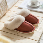 Slippers Faux Fur Slip-On Rubber Sole Indoor & Outdoor Wear