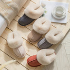 Slippers Faux Fur Slip-On Rubber Sole Indoor & Outdoor Wear