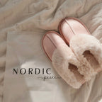 Slippers Faux Fur Slip-On Rubber Sole Indoor & Outdoor Wear