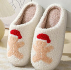 Slippers Festive Prints Plush Lining Non-Slip Sole