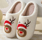 Slippers Festive Prints Plush Lining Non-Slip Sole