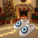 Slippers Festive Prints Plush Lining Non-Slip Sole