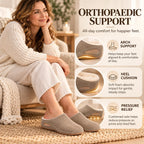 Slippers Plush-Lined Arch Support Cushioned Sole