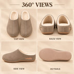 Slippers Plush-Lined Arch Support Cushioned Sole