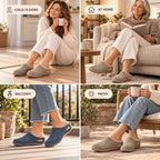 Slippers Plush-Lined Arch Support Cushioned Sole
