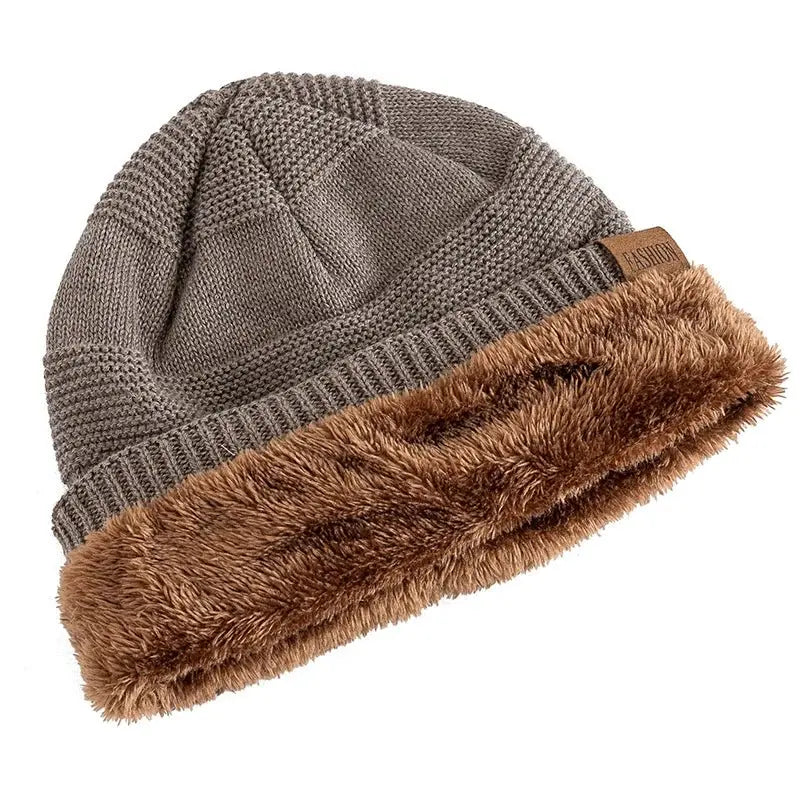 Slouchy Beanie Fleece-Lined Ribbed Cuff One Size