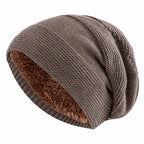 Slouchy Beanie Fleece-Lined Ribbed Cuff One Size
