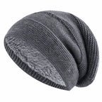 Slouchy Beanie Fleece-Lined Ribbed Cuff One Size