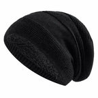 Slouchy Beanie Fleece-Lined Ribbed Cuff One Size