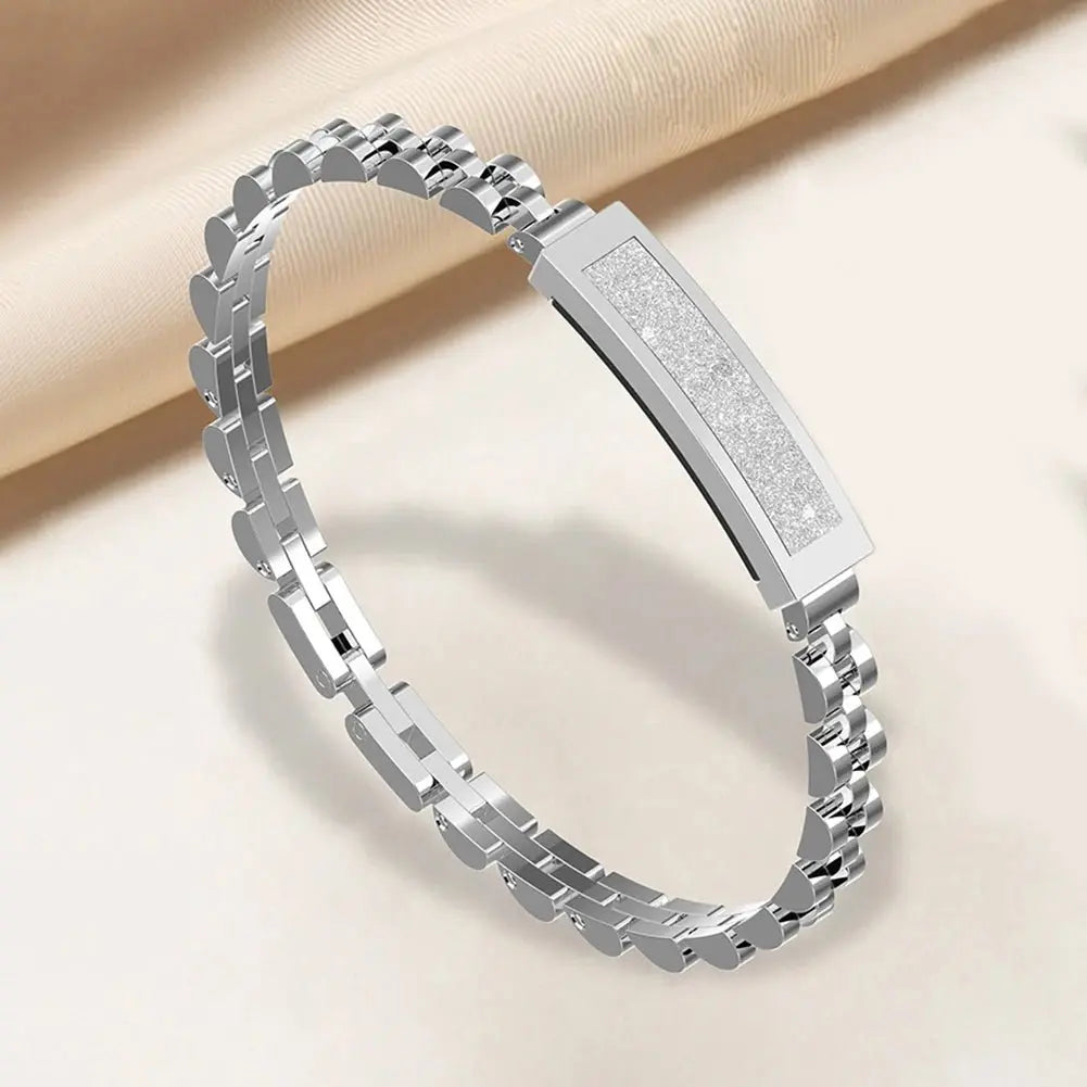 Smart Chain Bracelet Stainless Steel Heart Rate & Activity