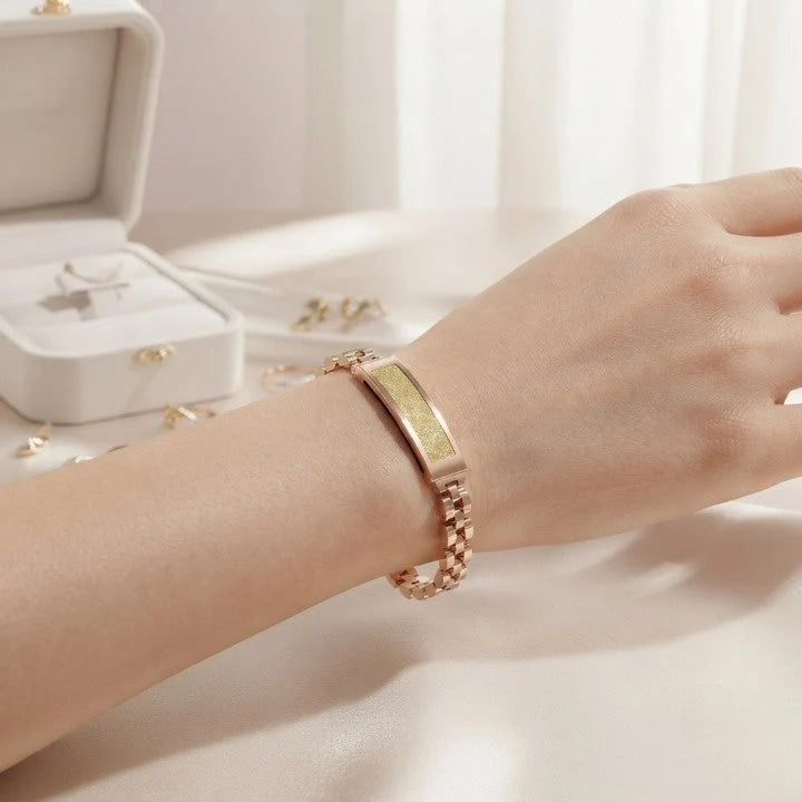 Smart Chain Bracelet Stainless Steel Heart Rate & Activity