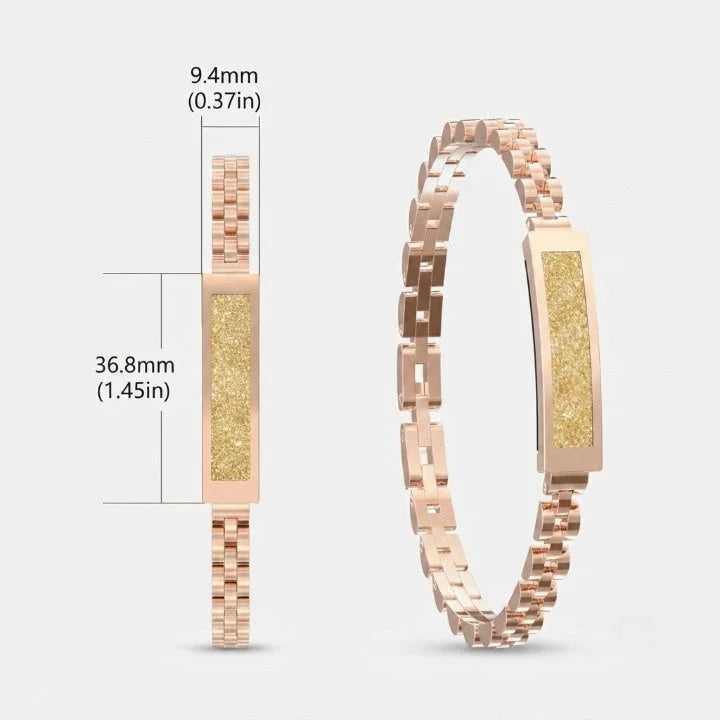 Smart Chain Bracelet Stainless Steel Heart Rate & Activity
