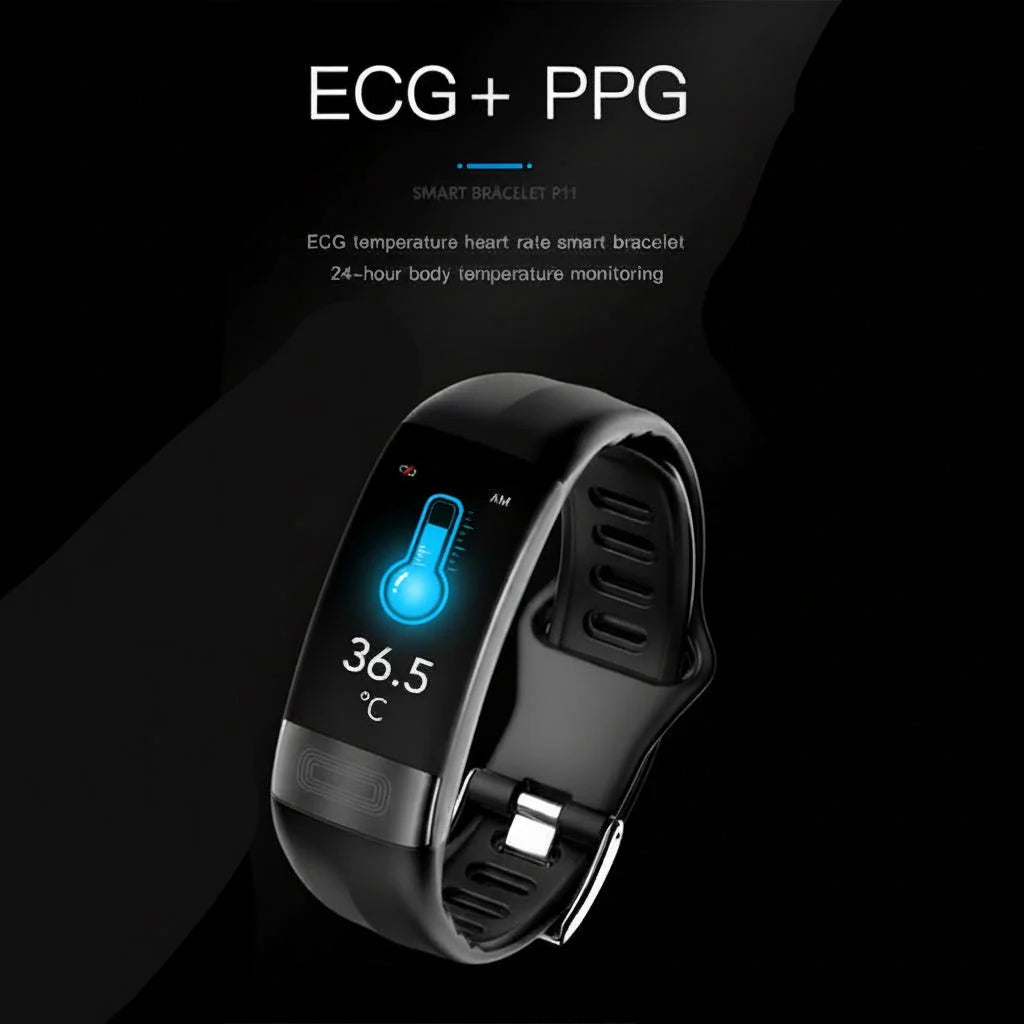Smartwatch ECG Heart Rate & Blood Pressure Monitoring Sleep Tracking