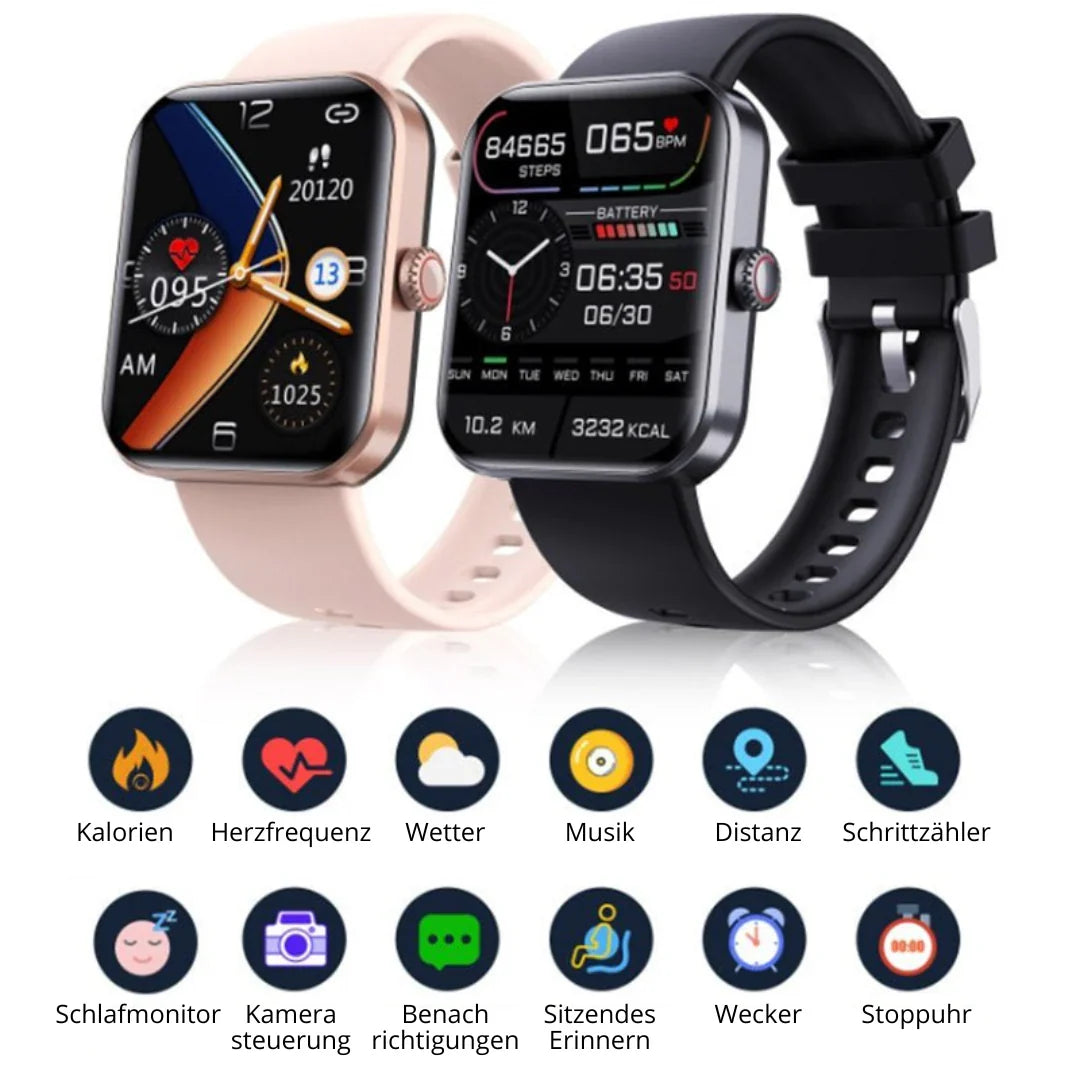 Smartwatch Needle-Free Glucose Monitoring 5-Day Battery Life