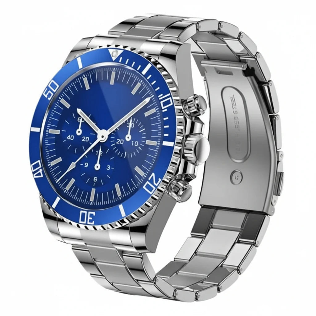 Smartwatch Titanium GPS Health Tracking 328-Foot Water-Resistant