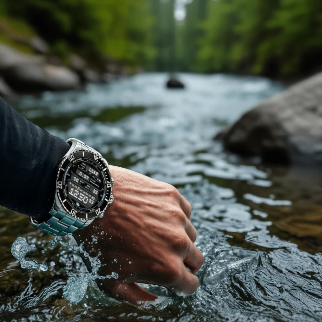 Smartwatch Titanium GPS Health Tracking 328-Foot Water-Resistant