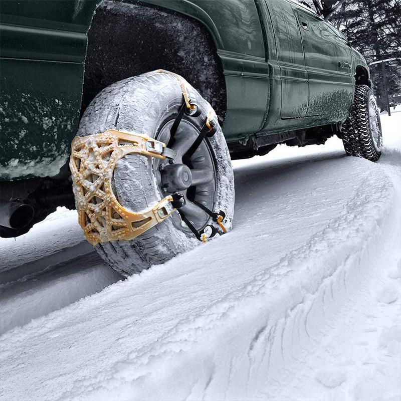 Snow Tire Chains Universal X-Stud Traction Quick Install