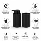 Soap Dispenser & Tumbler Set Ribbed Matte BPA-Free