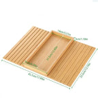 Sofa Armrest Tray Bamboo Flexible Fit Raised Edge Storage