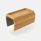 Sofa Armrest Tray Bamboo Flexible Fit Raised Edge Storage