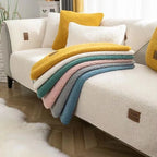 Sofa Cover Plush Padded Non-Slip Machine-Washable
