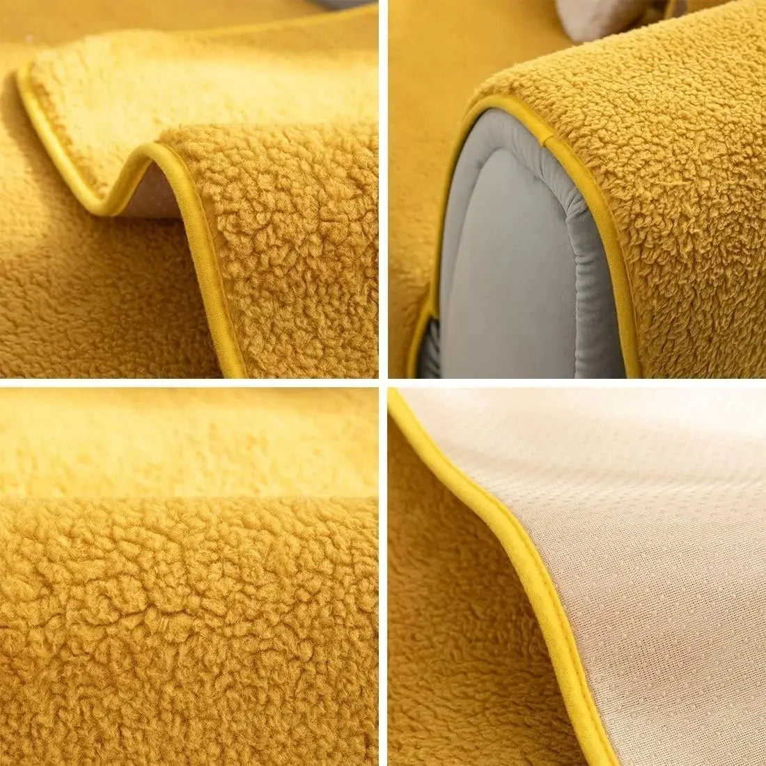 Sofa Cover Plush Padded Non-Slip Machine-Washable