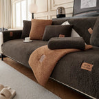 Sofa Cover Plush Padded Non-Slip Machine-Washable