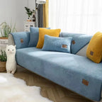 Sofa Cover Plush Padded Non-Slip Machine-Washable