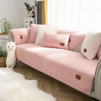 Sofa Cover Plush Padded Non-Slip Machine-Washable