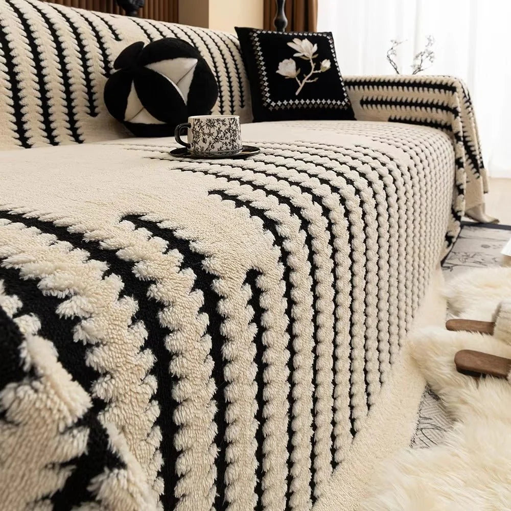 Sofa Cover Plush Tufted Machine-Washable