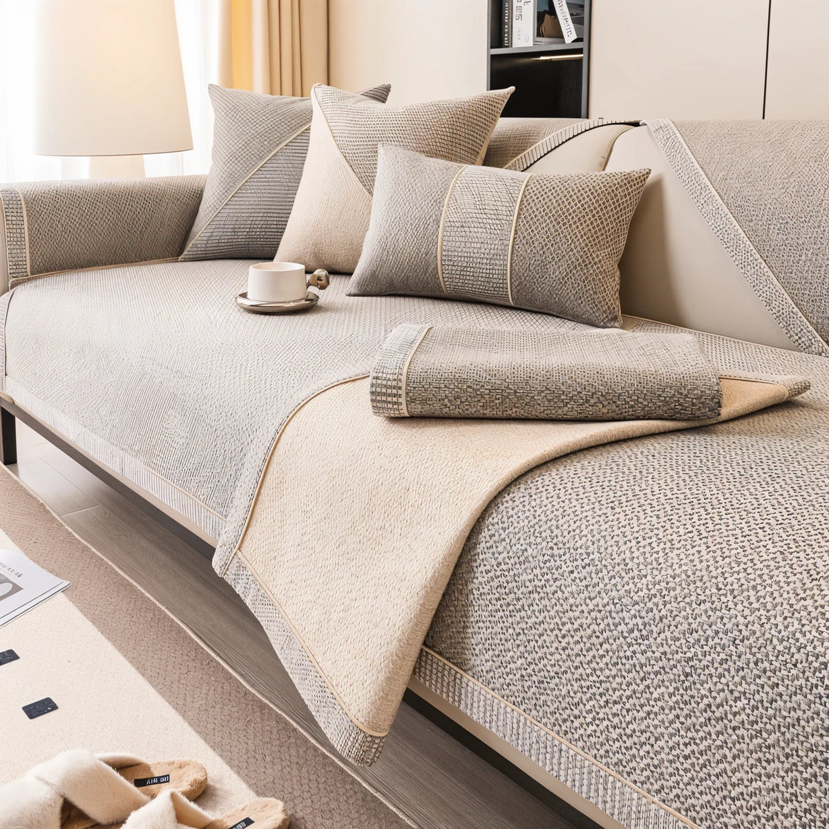 Sofa Cover Protector Stretch Fit Non-Slip Machine-Washable