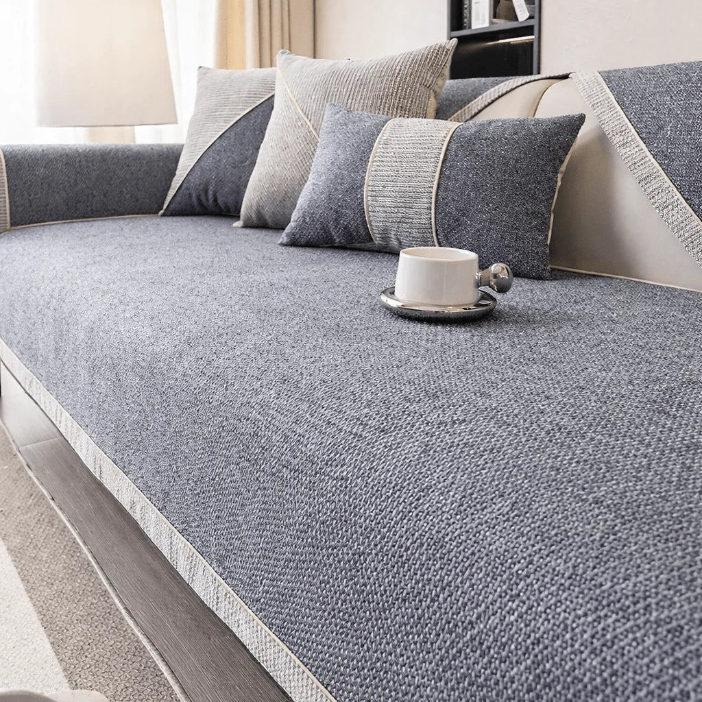 Sofa Cover Quilted Breathable Non-Slip Backing