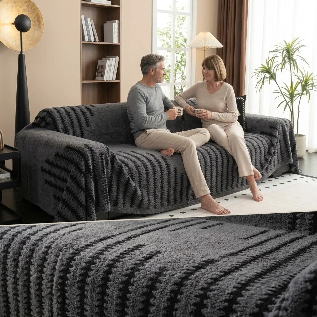 Sofa Cover Sherpa Fleece 180 cm Wide Machine Washable