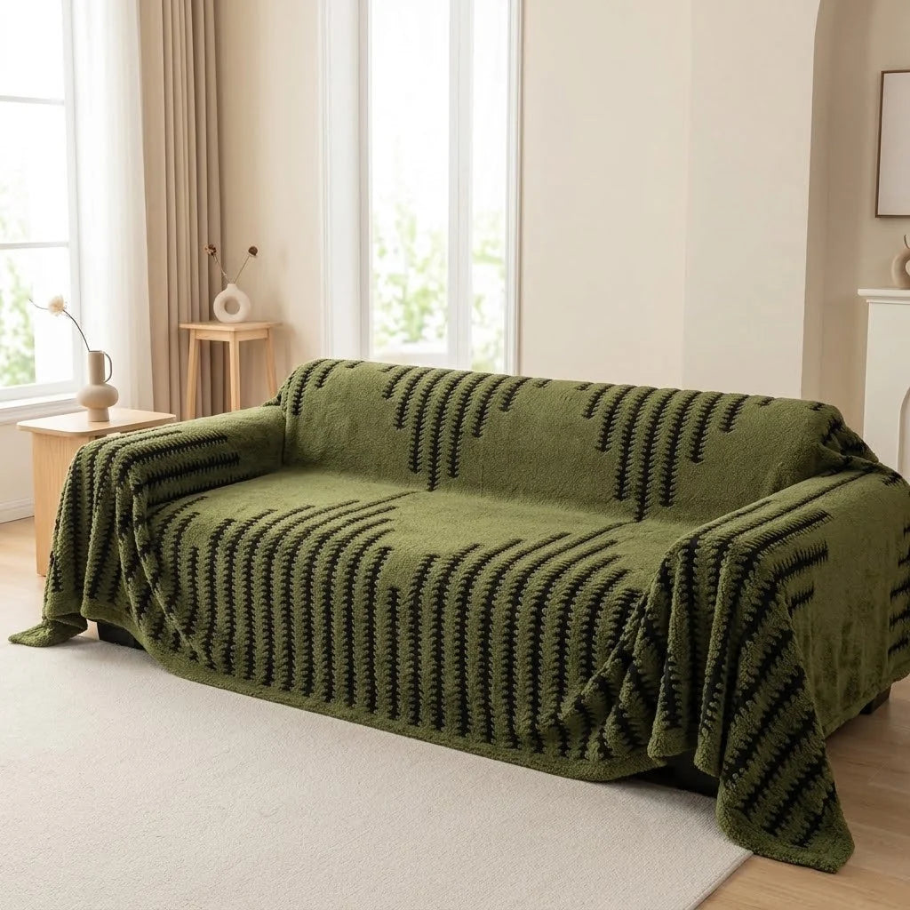 Sofa Cover Sherpa Fleece 180 cm Wide Machine Washable